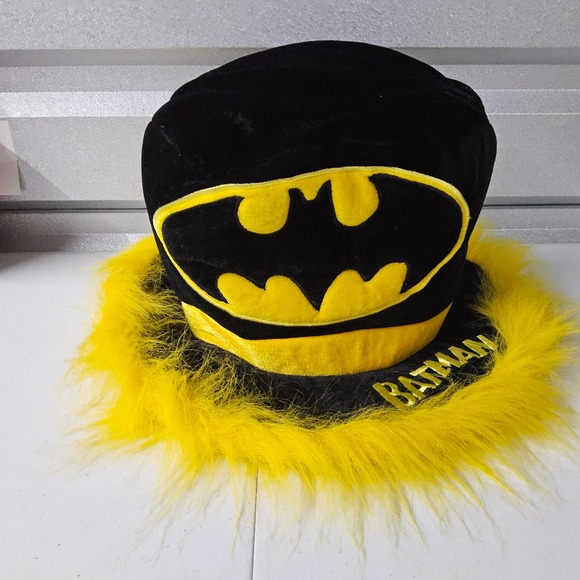 Batman Novelty Hat Costume Cosplay Plush Faux Fur Trim Kids‎ - Picture 1 of 10